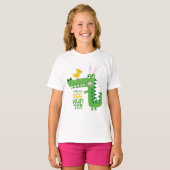 Adorable Girly Dinosaur Egg Hunter Tee  Tシャツ (正面フル)