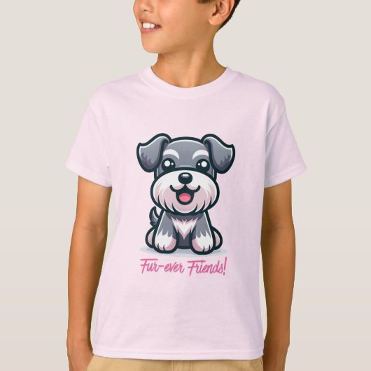 Adorable Gray Puppy Tシャツ (正面)