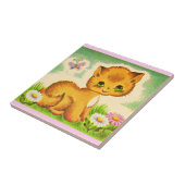 adorable green-eyed kitten タイル (側面)