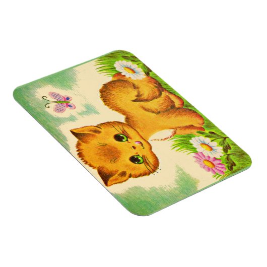 adorable green-eyed kitten マグネット (右側)