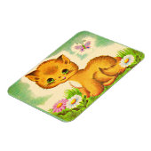 adorable green-eyed kitten マグネット (左側)