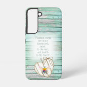 Adorable Green Wood Heart Rainbow Bee Scripture Samsung Galaxyケース (裏面)