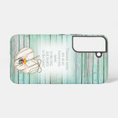 Adorable Green Wood Heart Rainbow Bee Scripture Samsung Galaxyケース (裏面横)
