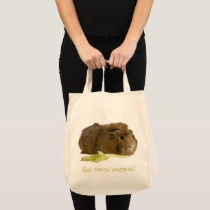 Adorable Guinea Pig Photo Reusable Eco Green トートバッグ