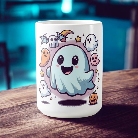 Adorable Halloween Ghost Squad & Spooky Friends コーヒーマグカップ