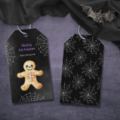 Adorable Halloween Skeleton Cookie Black ギフトタグ