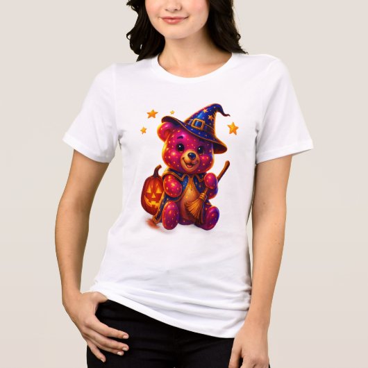 Adorable Halloween Teddy Witch トライブレンドＴシャツ (正面)