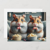 Adorable Hamsters and Popcorn ポストカード (正面/裏面)