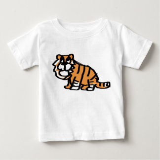 Adorable Hand-Drawn Baby Tiger Cartoon Kids T-Shir ベビーTシャツ
