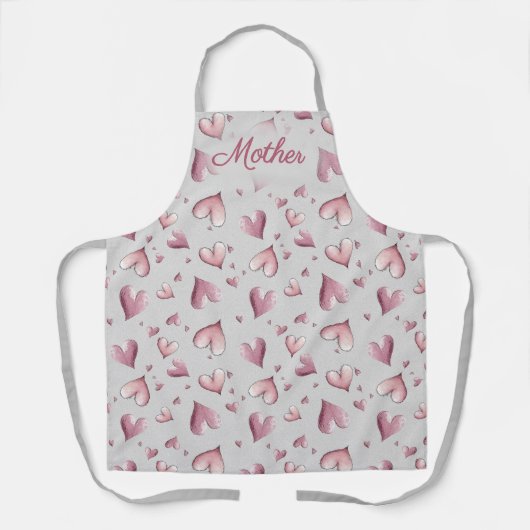 Adorable Hearts Pattern Apron エプロン (正面)