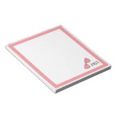 Adorable Hebrew Name Personalized Notepad  ノートパッド (アングル)