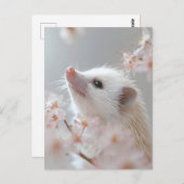 Adorable Hedgehog Among Spring Blossoms  ポストカード (正面/裏面)