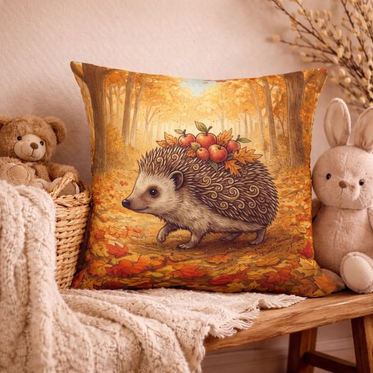 Adorable Hedgehog Forest Animals  クッション