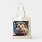 Adorable Hedgehog with stars and  hearts  トートバッグ (裏面)