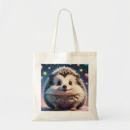 Adorable Hedgehog with stars and  hearts  トートバッグ