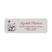 Adorable Hello Cats Address Label ラベル (正面)