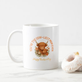Adorable Highland Cow Mother's Day コーヒーマグカップ