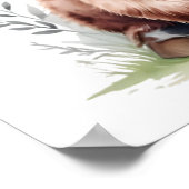 Adorable highland cow print. ポスター (角)