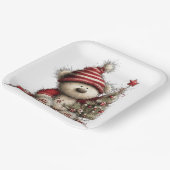 ADORABLE HOLIDAY CHRISTMAS TEDDY BEAR ペーパープレート (傾斜あり)