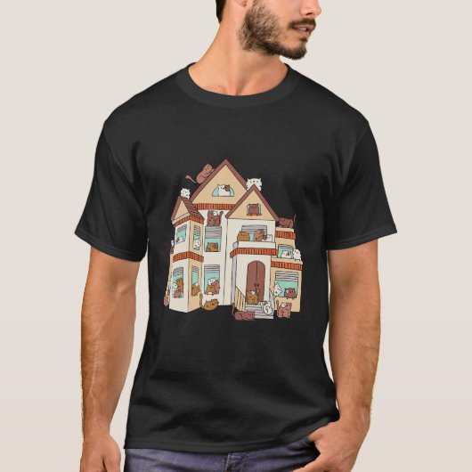Adorable House Cats in Cute Poses Cat Cute Cats Tシャツ (正面)