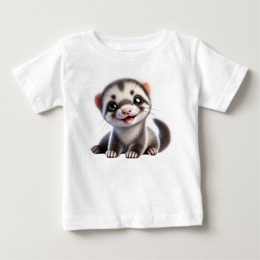 Adorable Hurón Bebé ベビーTシャツ (正面)