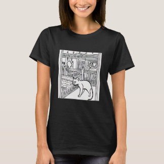 Adorable Illustration Stray Cat Feline Kitten Kitt Tシャツ