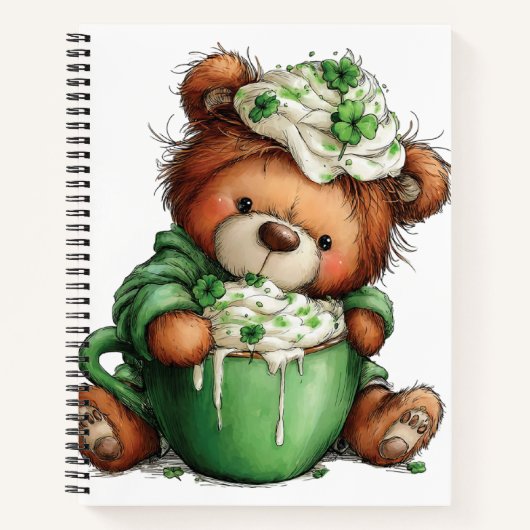 ADORABLE IRISH THEMED TEDDY BEAR ノートブック (正面)