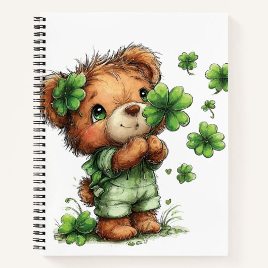 ADORABLE IRISH THEMED TEDDY BEAR ノートブック (正面)