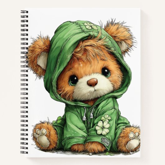ADORABLE IRISH THEMED TEDDY BEAR ノートブック (正面)