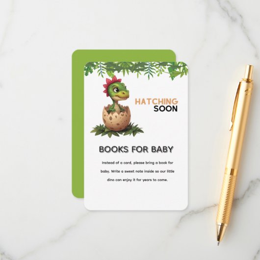 Adorable Kawaii Baby Dinosaur Hatching エンクロージャーカード (正面/裏面インサイチュ)