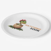 Adorable Kawaii Baby Dinosaur Hatching ペーパープレート (アングル)