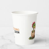 Adorable Kawaii Baby Dinosaur Hatching 紙コップ (右)