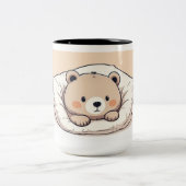 "Adorable kawaii bear ツートーンマグカップ (中央)