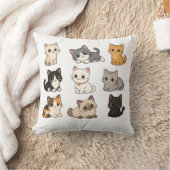 Adorable Kawaii Cat Kittens Decorative  クッション (ブランケット)