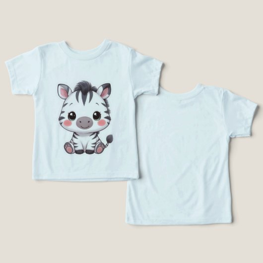 Adorable Kawaii Chibi Zebra (デザイン正面&裏面)