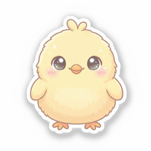 Adorable Kawaii Chick Sticker シール (正面)