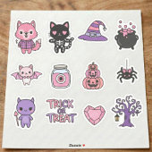 Adorable Kawaii Halloween Sticker Pack シール