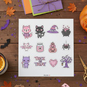 Adorable Kawaii Halloween Sticker Pack シール