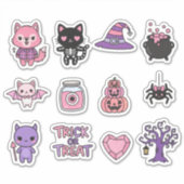 Adorable Kawaii Halloween Sticker Pack シール (正面)