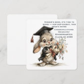 Adorable Kindergarten Graduate Bunny Illustration  シーズンカード (正面/裏面)