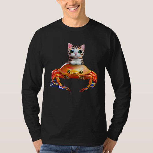 Adorable Kitten and Giant Crab  1 Tシャツ (正面)