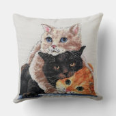 Adorable Kitten Cross Stitch Design クッション (裏面)