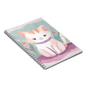 Adorable kitten in the flowers ノートブック (右側)