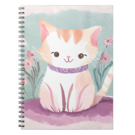 Adorable kitten in the flowers ノートブック
