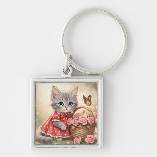adorable kitten keychain キーホルダー (正面)