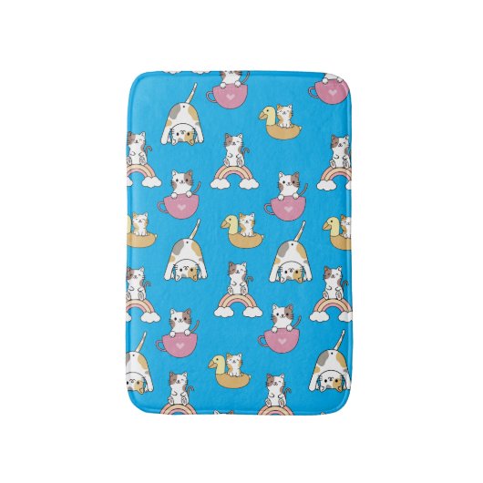 Adorable Kitty Cats バスマット (正面縦)