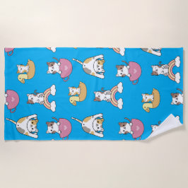 Adorable Kitty Cats ビーチタオル