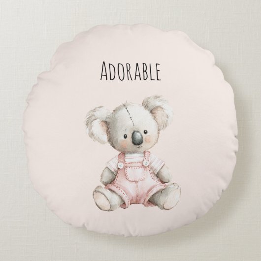 Adorable Koala Bear Animal ラウンドクッション (正面)