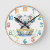 Adorable Koala Wall Clock ラウンド壁時計 (正面)