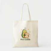 Adorable "Let's Avo-Cuddle" Food Pun トートバッグ (正面)